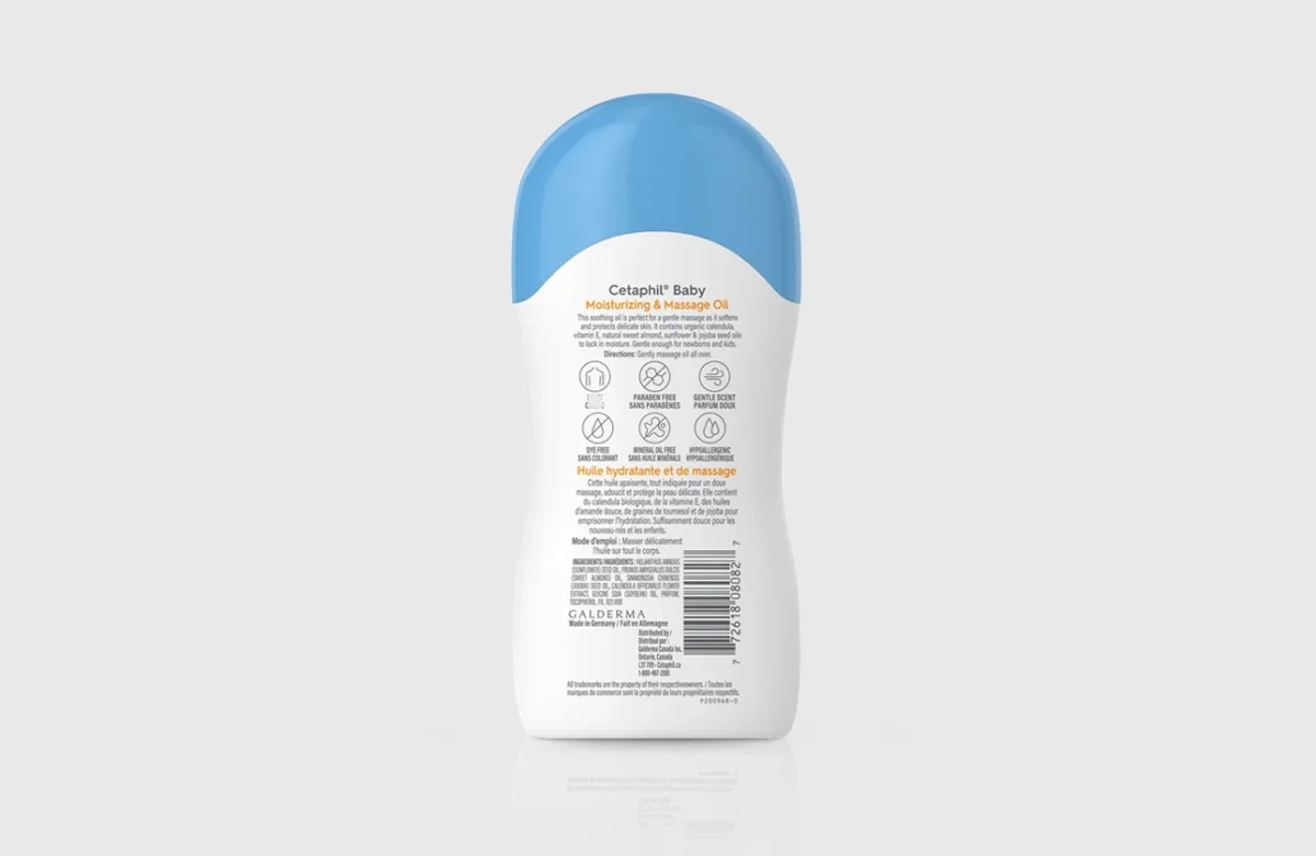 Cetaphil baby moisturising oil with organic calendula 200 ml - Image 3